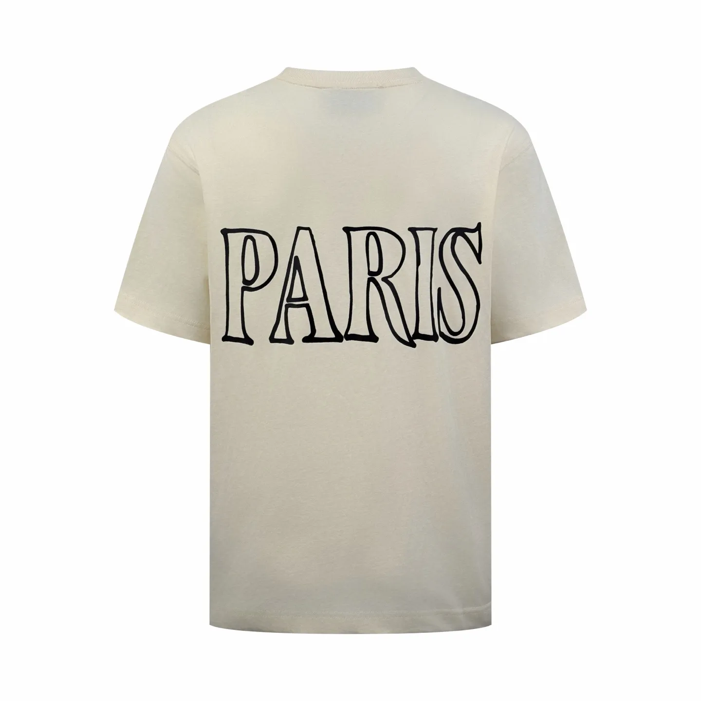 Women's Ami Paris letter-printed box-shaped short-sleeves, custom-made cloud-like breathable cotton, breathable, anti-wrinkle, comfortable and close to the skin, a touch of cream white makes a stunning appearance, French minimalist all-purpose base color. The AMI print on the front is my signature, and the PARIS print on the back is a romantic belonging. Echoing the front and back, it is a whisper between myself and Paris; it is also a symbiosis of style and feelings. The iconic love logo is hidden on the sleeves, making it highly recognizable. The box-shaped relaxed fit creates a lazy and casual right-angled shoulder look. Unfettered beauty is truly high-end! 1. Glue printing: Use glue liquid paint to print patterns on fabrics, and bake the fabric to fix the printed patterns. 2. Enzyme washing treatment: The fabrics have been fermented and washed to give them a better feel and texture. They are not easy to deform, shrink or fade, and maintain long-term beauty. Accessories: Customized 1:1 AMi trademark Fit: Loose fit Size: S M L Style number: EE 405